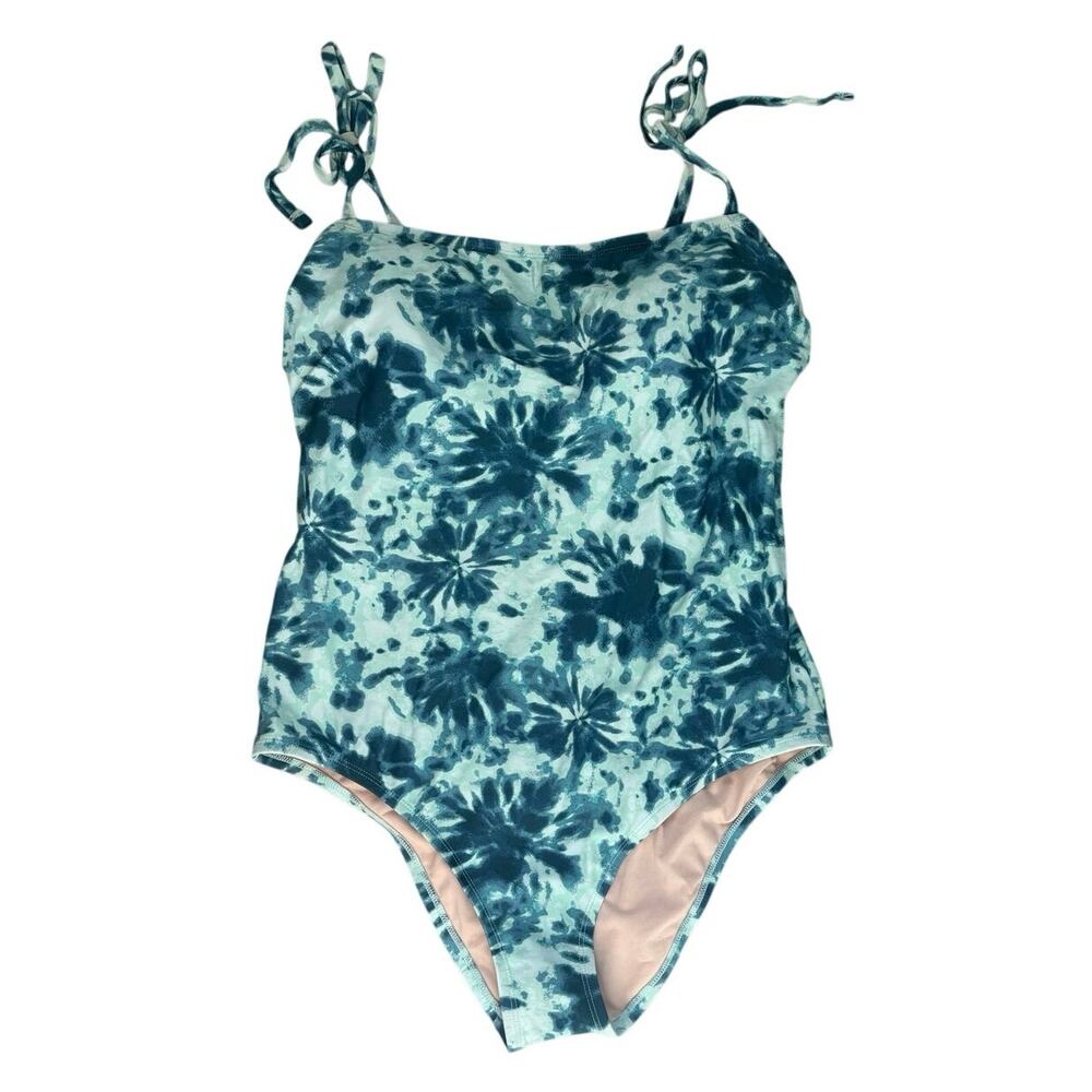 Kona Sol Teal Tye Dye One Piece Large